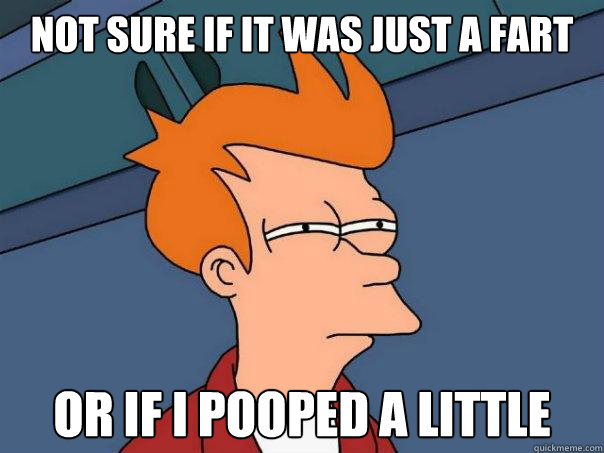 NOT SURE IF IT WAS JUST A FART Or IF I POOPED A LITTLE  Futurama Fry