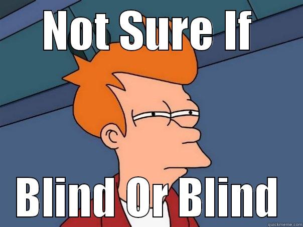 NOT SURE IF BLIND OR BLIND Futurama Fry