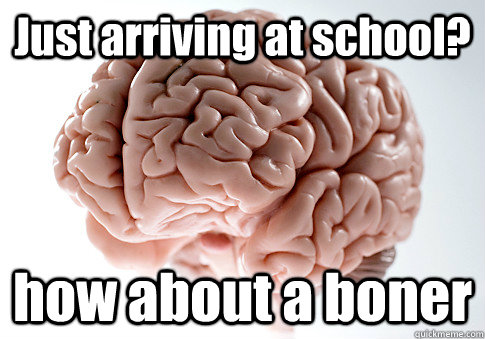 Just arriving at school? how about a boner - Just arriving at school? how about a boner  Scumbag Brain