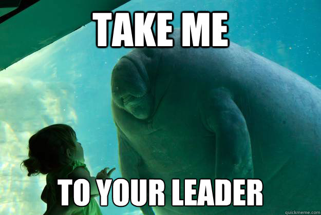 take me  to your leader  Overlord Manatee