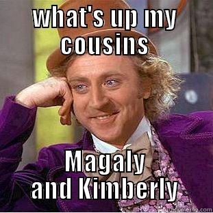 what hey - WHAT'S UP MY COUSINS MAGALY AND KIMBERLY Condescending Wonka