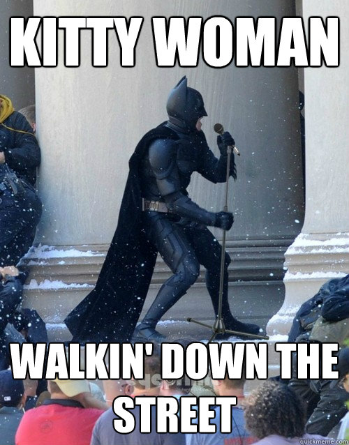 Kitty Woman Walkin' down the street  Karaoke Batman