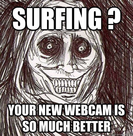 surfing ? your new webcam is so much better  Horrifying Houseguest