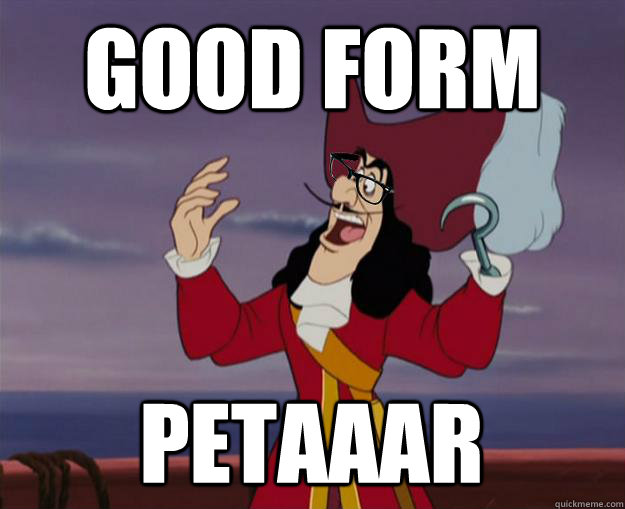 Good form PETAAAR  Hipster Captain Hook