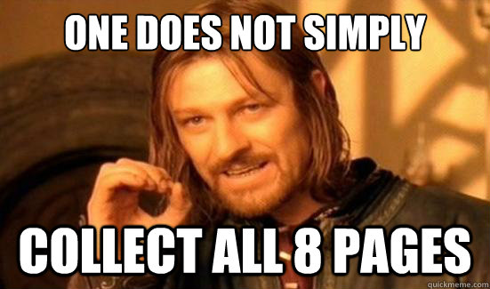 One Does Not Simply collect all 8 pages  Boromir