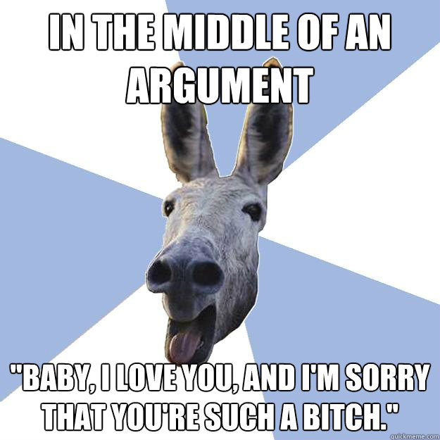 in the middle of an argument 