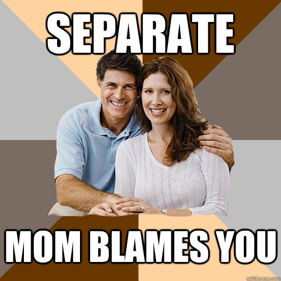 separate mom blames you   Scumbag Parents