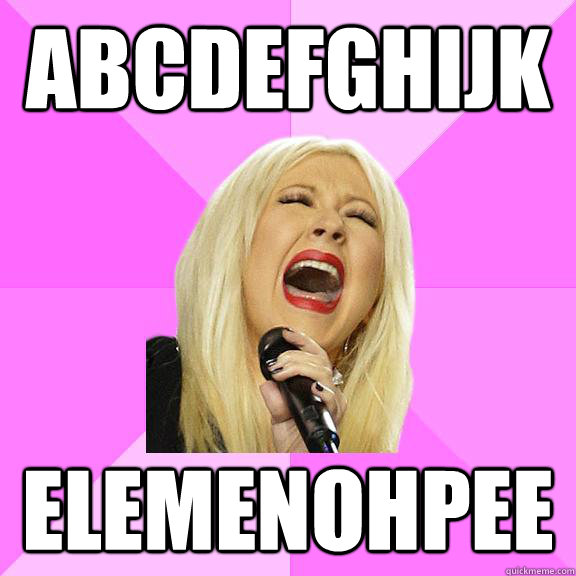 ABCDEFGHIJK ELEMENOHPEE - ABCDEFGHIJK ELEMENOHPEE  Wrong Lyrics Christina