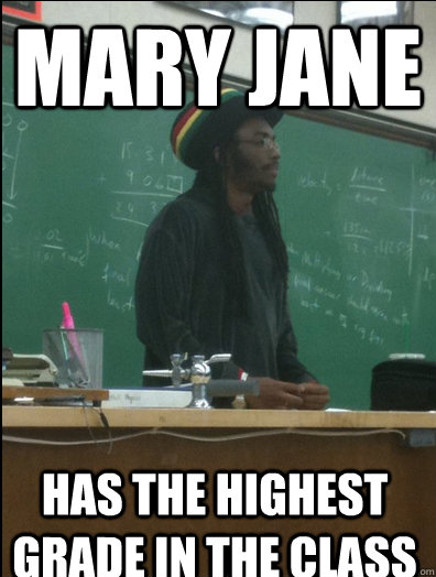 mary jane has the highest grade in the class  Rasta Science Teacher