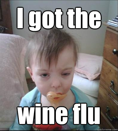 I got the wine flu  Party Toddler