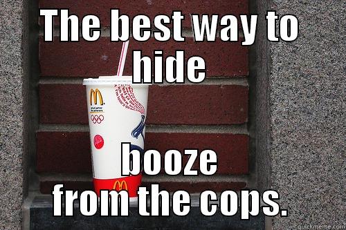 THE BEST WAY TO HIDE BOOZE FROM THE COPS. Misc