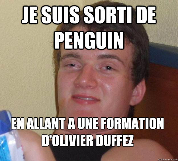 Je suis sorti de Penguin En allant a une formation d'Olivier Duffez
  10 Guy