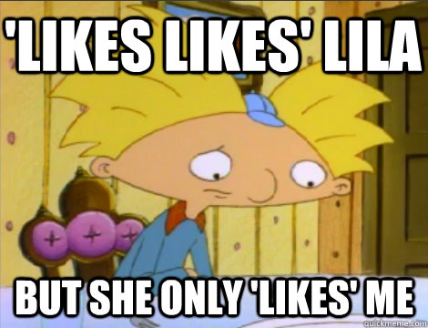 'likes likes' lila but she only 'likes' me  Hey Arnold Problems