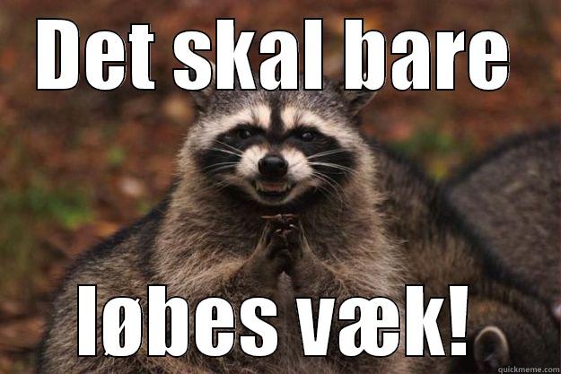 DET SKAL BARE LØBES VÆK! Evil Plotting Raccoon