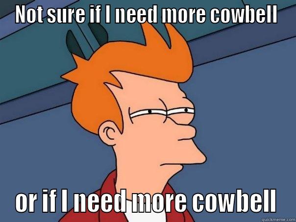 NOT SURE IF I NEED MORE COWBELL OR IF I NEED MORE COWBELL Futurama Fry