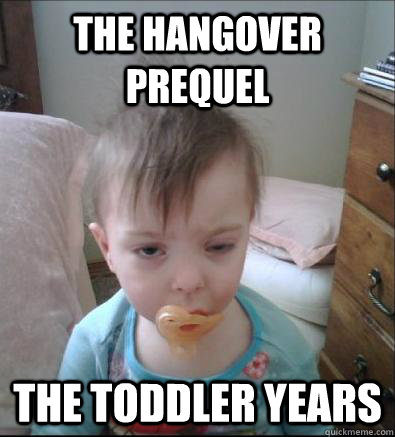 The Hangover Prequel The toddler years  Party Toddler
