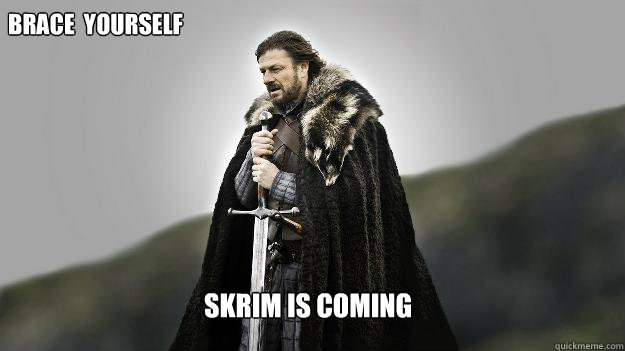 Brace  Yourself  Skrim Is coming   Ned stark winter is coming