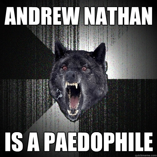 Andrew Nathan is a paedophile  Insanity Wolf