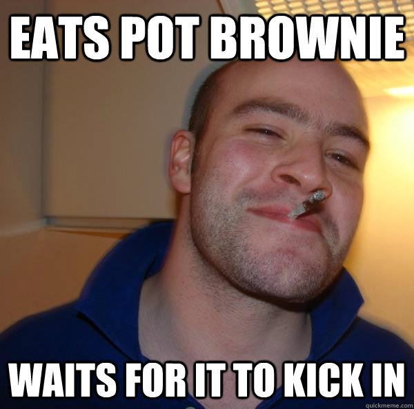 Eats Pot brownie waits for it to kick in - Eats Pot brownie waits for it to kick in  Misc