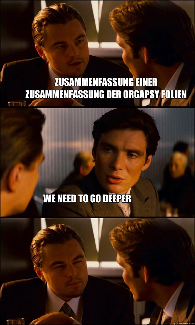 Zusammenfassung einer Zusammenfassung der Orgapsy Folien We need to go deeper  Inception