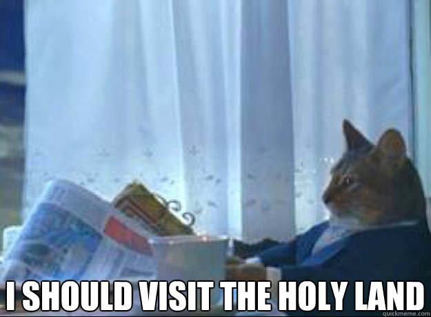 I should visit the holy land   I should buy a boat cat