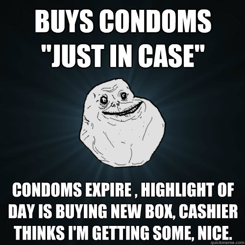 Buys condoms 