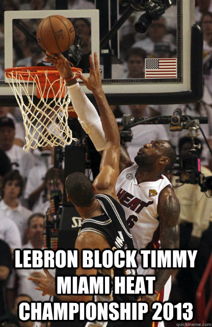 Lebron block timmy miami heat championship 2013 - Lebron block timmy miami heat championship 2013  Lebron Block