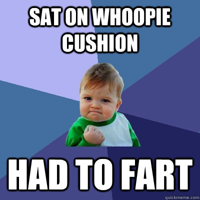 Sat on whoopie cushion had to fart  Success Kid