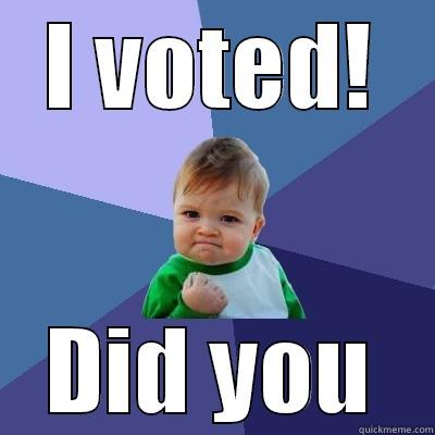 Kristen Merlin The Voice - I VOTED! DID YOU Success Kid