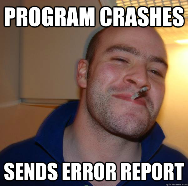 Program crashes sends error report - Program crashes sends error report  Misc