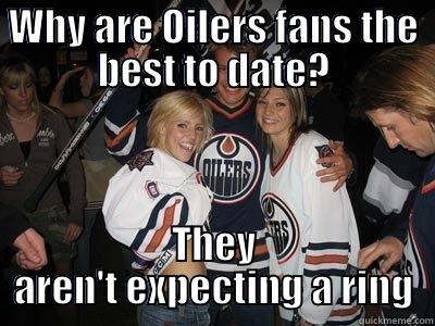 WHY ARE OILERS FANS THE BEST TO DATE? THEY AREN'T EXPECTING A RING Misc