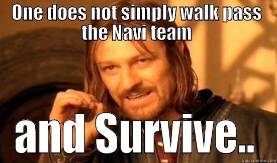 ONE DOES NOT SIMPLY WALK PASS THE NAVI TEAM AND SURVIVE.. Boromir