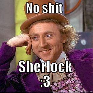            NO SHIT              SHERLOCK      :3      Condescending Wonka