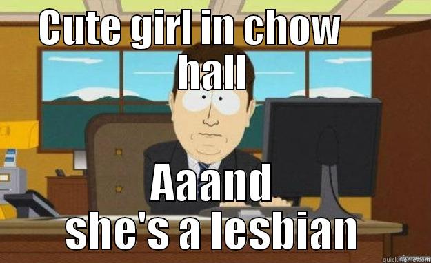 CUTE GIRL IN CHOW       HALL AAAND SHE'S A LESBIAN aaaand its gone