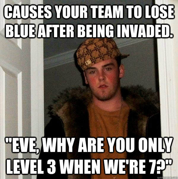 Causes your team to lose blue after being invaded. 