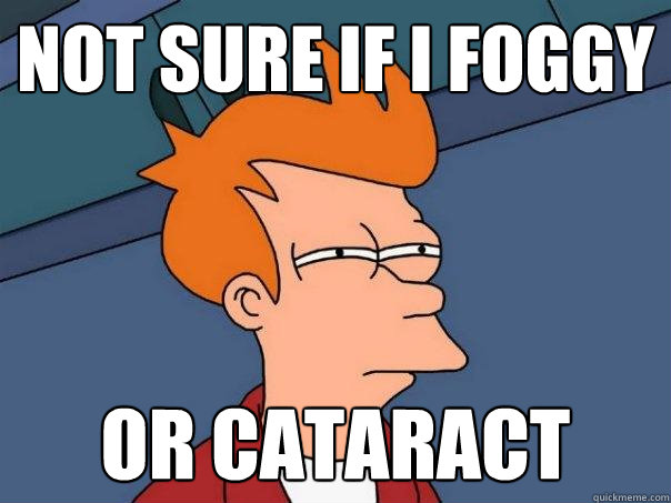 not sure if i foggy or cataract  Futurama Fry