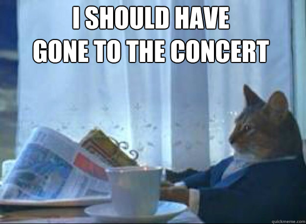 I should have
gone to the concert   I should buy a boat cat