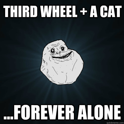 Third Wheel + A Cat ...Forever Alone  Forever Alone