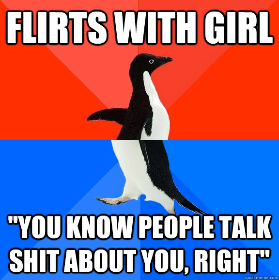 flirts with girl 