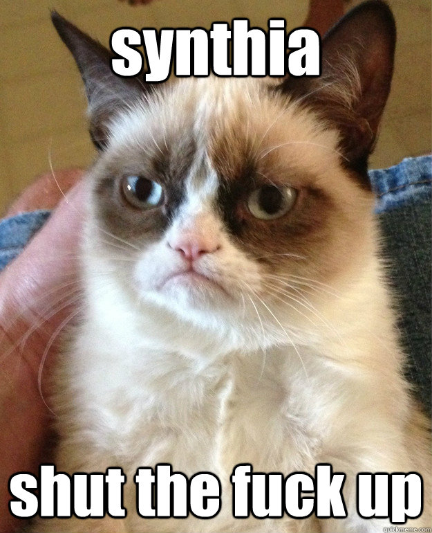 synthia  shut the fuck up  Angry Cat