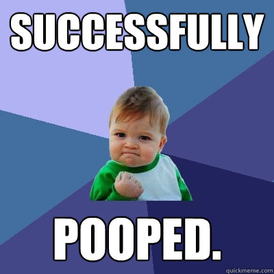 successfully pooped.  Success Kid