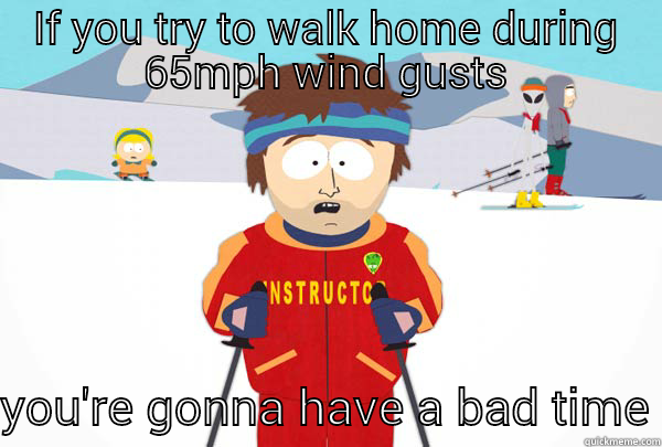 IF YOU TRY TO WALK HOME DURING 65MPH WIND GUSTS YOU'RE GONNA HAVE A BAD TIME Super Cool Ski Instructor