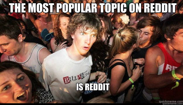 THE MOST POPULAR TOPIC ON REDDIT IS REDDIT  