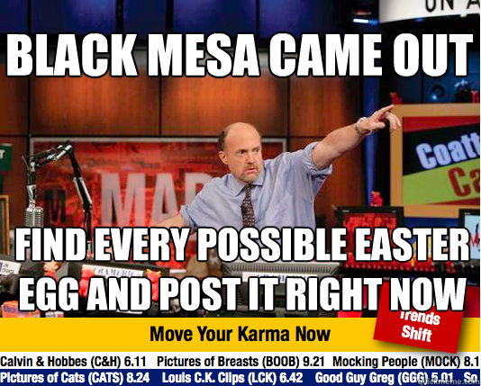 Black Mesa Came Out Find every possible easter egg and post it right now  Mad Karma with Jim Cramer