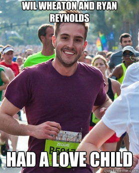 wil wheaton and ryan reynolds had a love child  Ridiculously photogenic guy