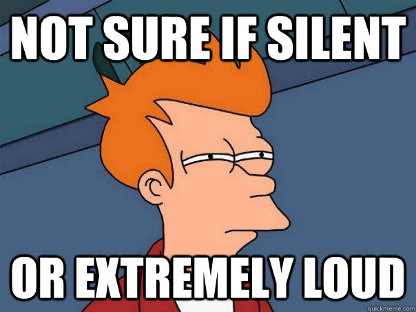 Not sure if silent Or extremely loud  Futurama Fry