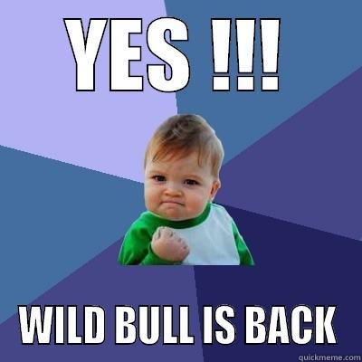 YES !!! WILD BULL IS BACK Success Kid