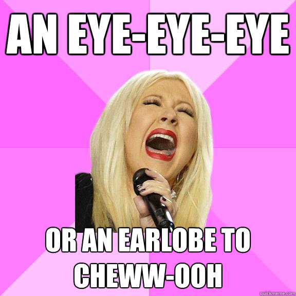 An eye-eye-eye Or an earlobe to cheww-ooh  Wrong Lyrics Christina