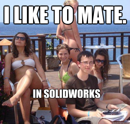 I like to mate. In Solidworks - I like to mate. In Solidworks  Priority Peter