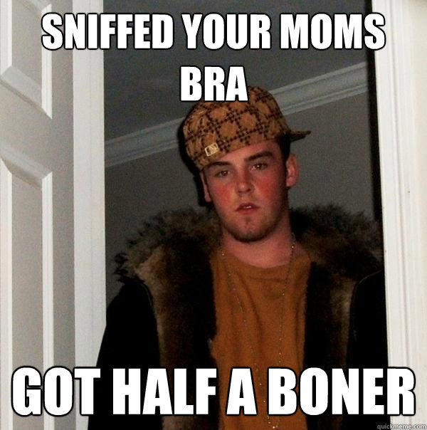 sniffed your moms bra got half a boner  Scumbag Steve